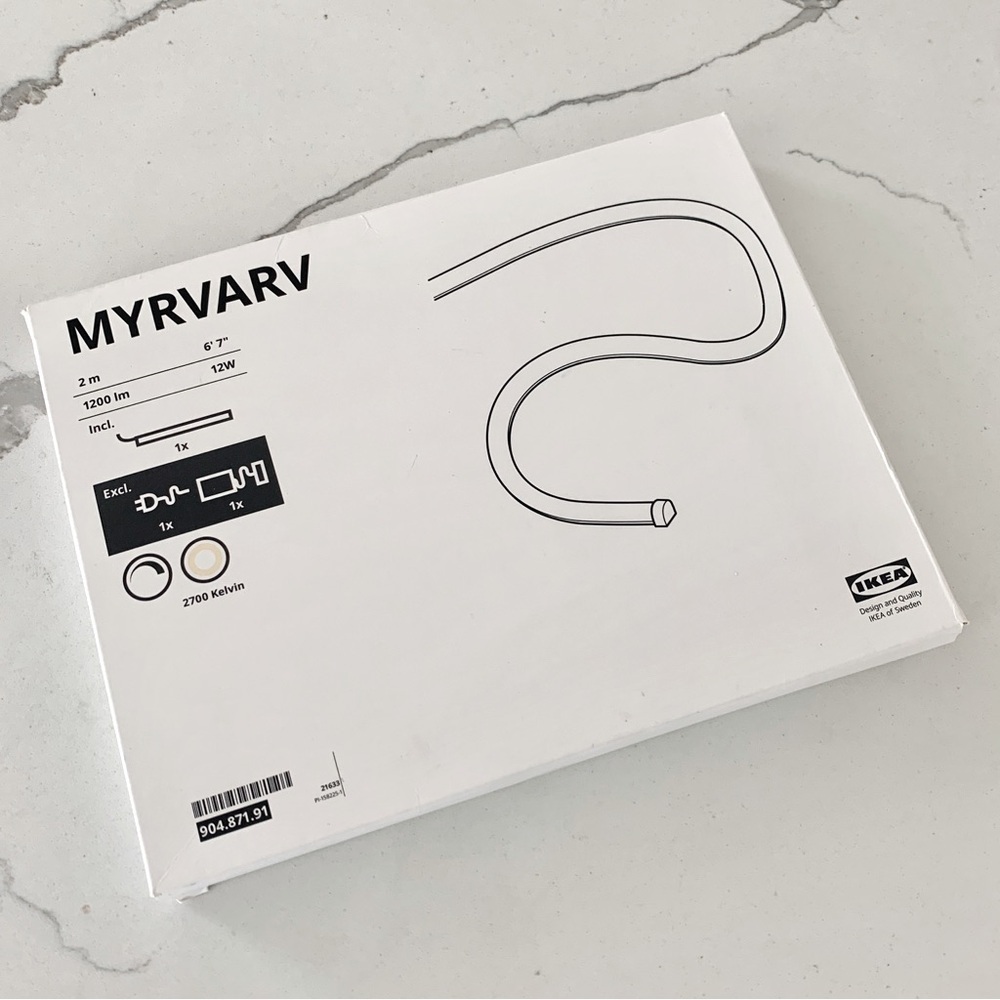 1 IKEA Myrvarv White LED Tube Strip Light